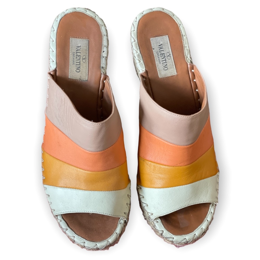 Valentino Caravani Espadrille Wedge Sandals, Size 10US/40EU